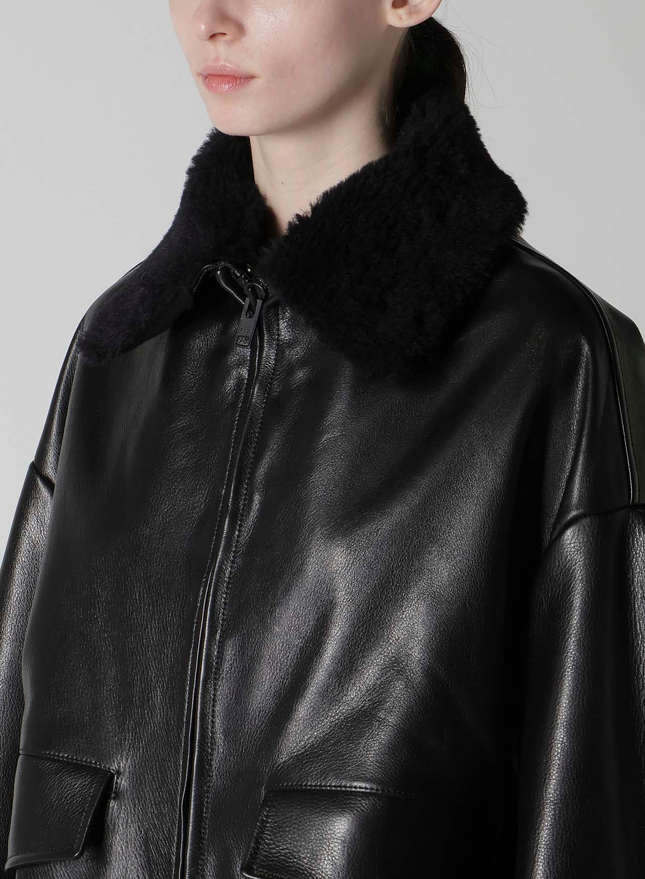 COW LEATER BLOUSON(XS Black): Y's｜THE SHOP YOHJI YAMAMOTO
