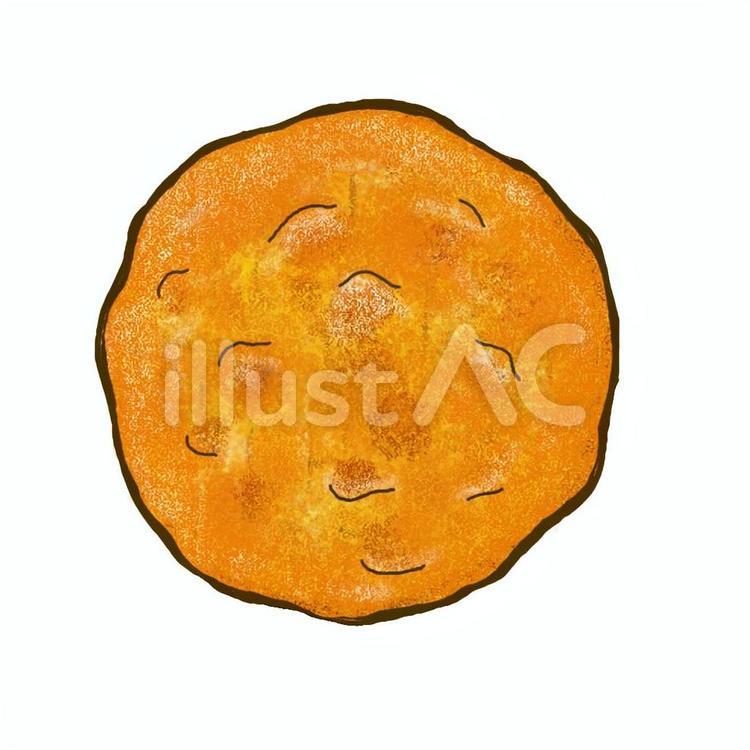 せんべい一枚 25gイラスト - No: 2571583｜無料イラスト・フリー