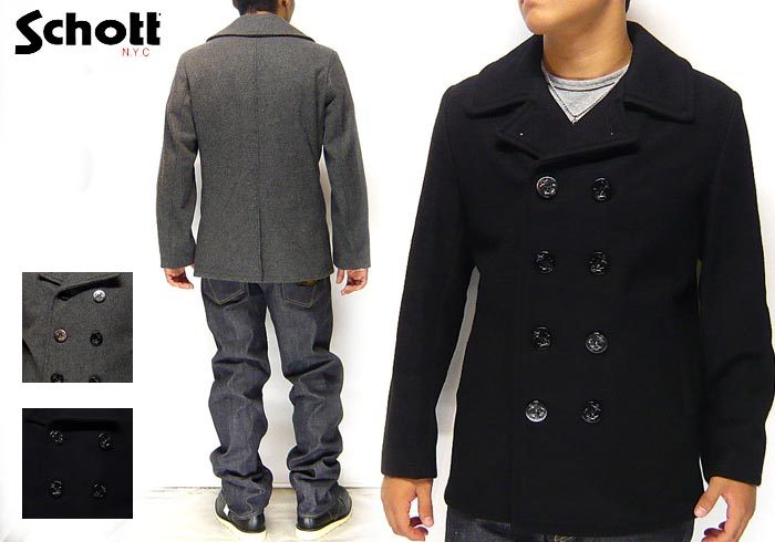 楽天市場】schott ピーコート レザー（メンズファッション）の通販