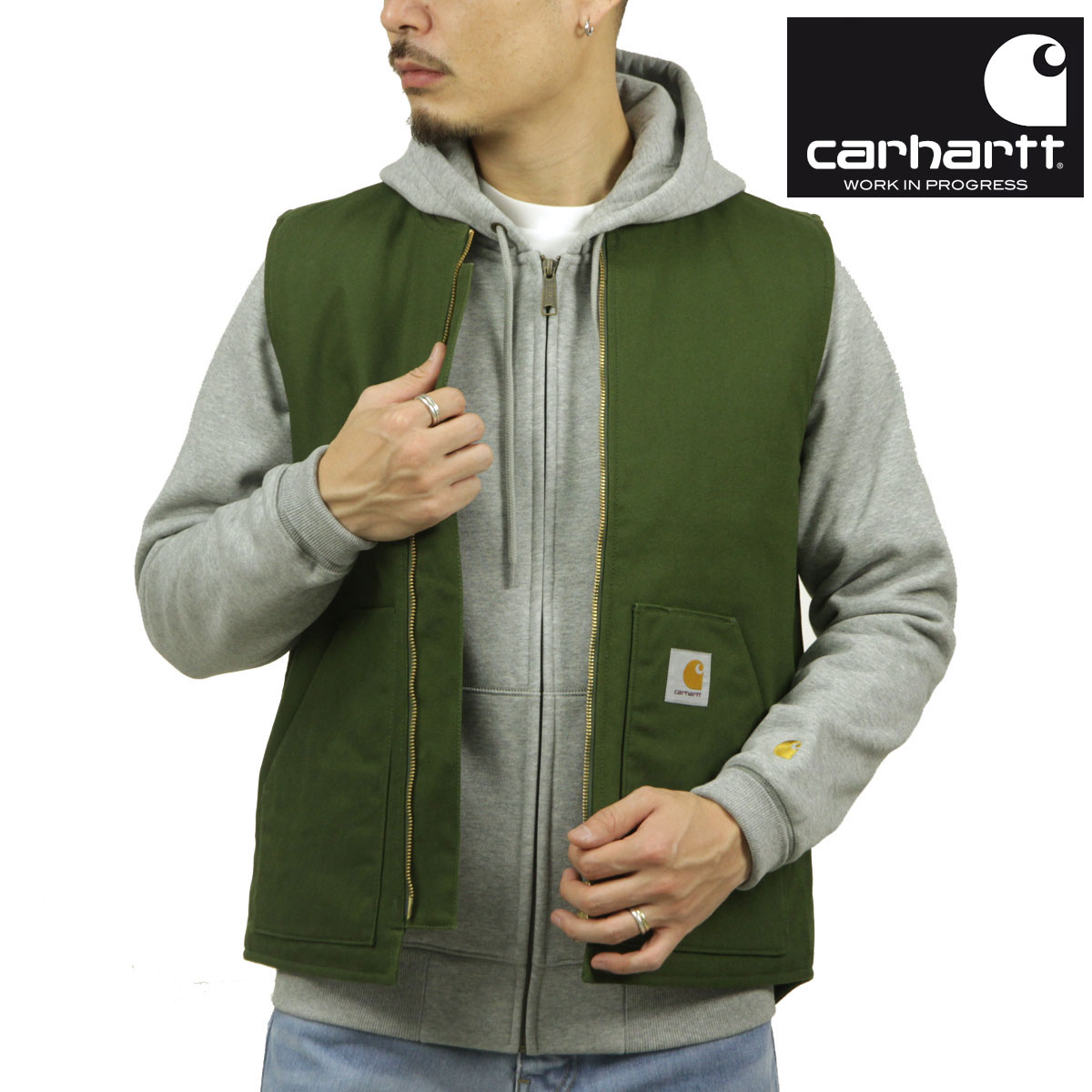 楽天市場】カーハート CARHARTT（カラーグリーン）（ベスト・ジレ