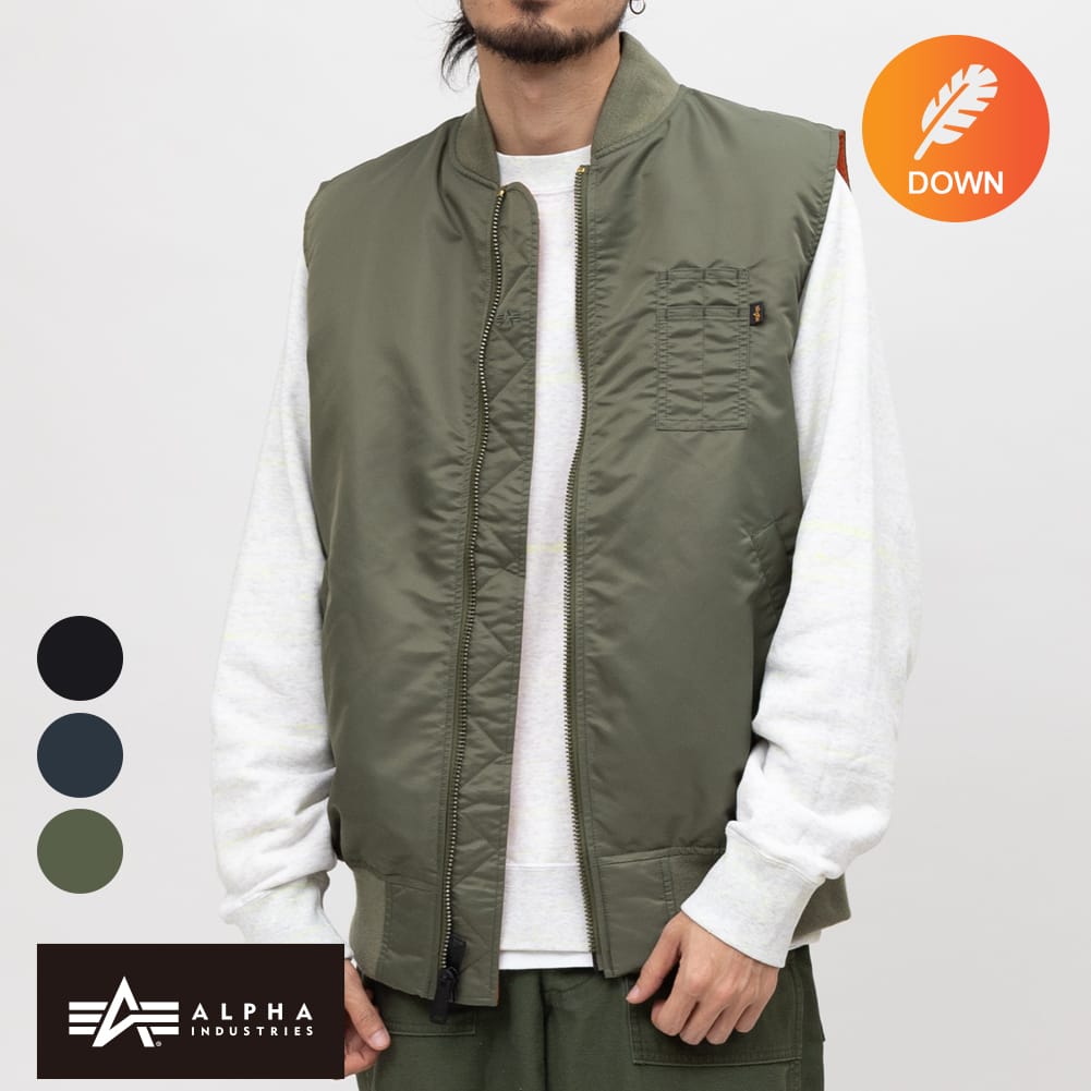 楽天市場】alpha ma-1（ベスト・ジレ｜トップス）：メンズファッション
