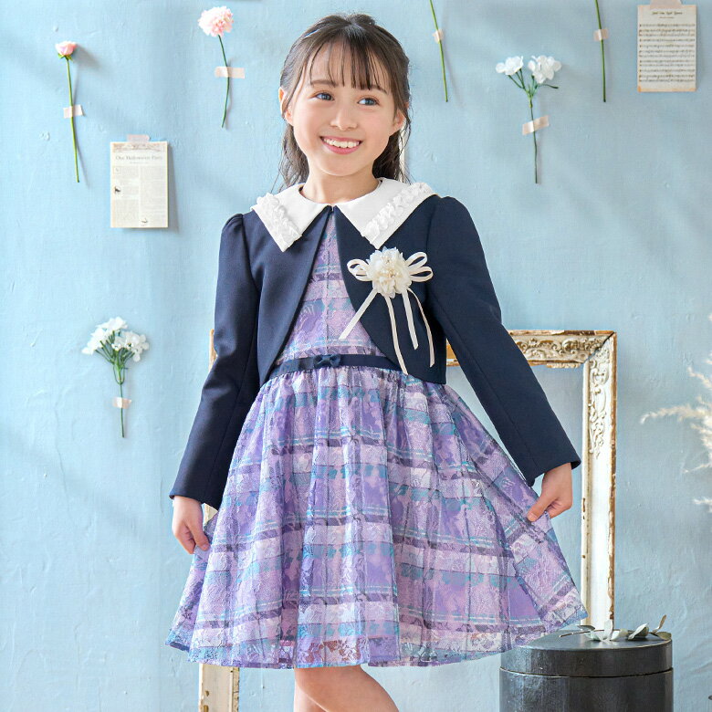 楽天市場】卒園式 子供服 スーツ女の子（カラーパープル）の通販
