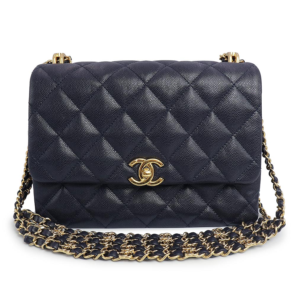 楽天市場】chanel キャビアスキン フラップ チェーンショルダーの通販
