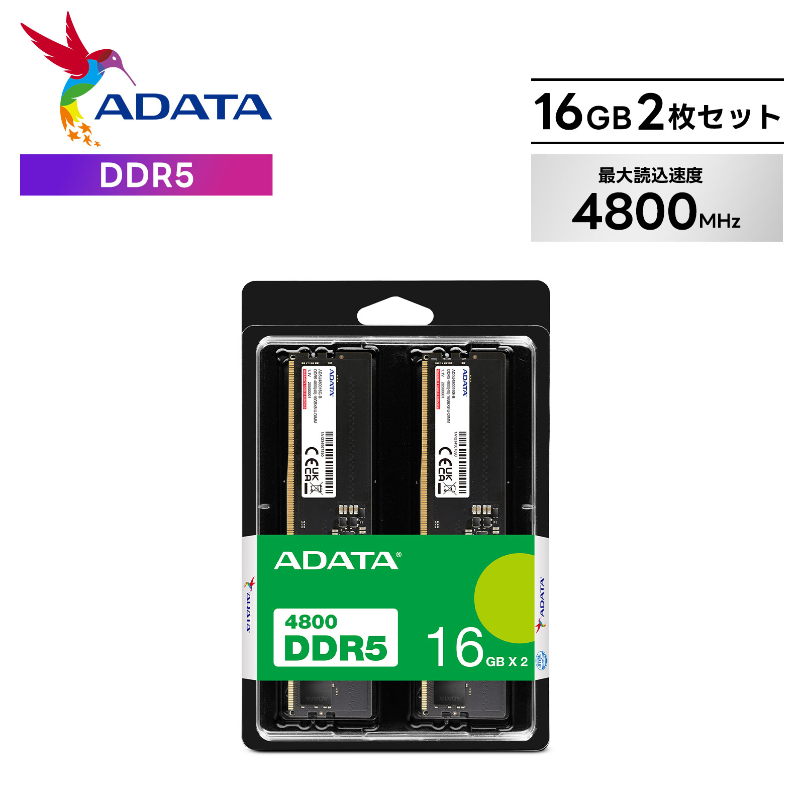楽天市場】ddr5 メモリ 16gb 2枚の通販