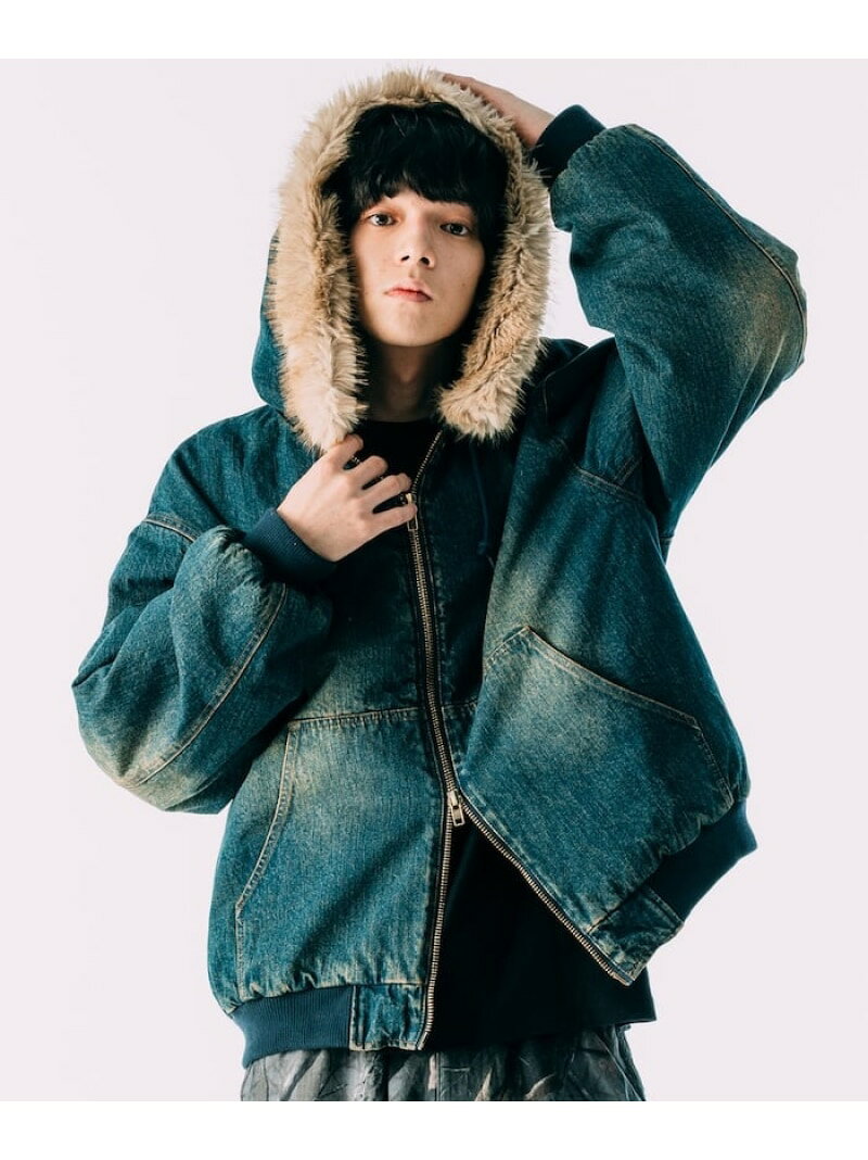 楽天市場】フェイクファー（カラーブルー）（メンズファッション）の通販