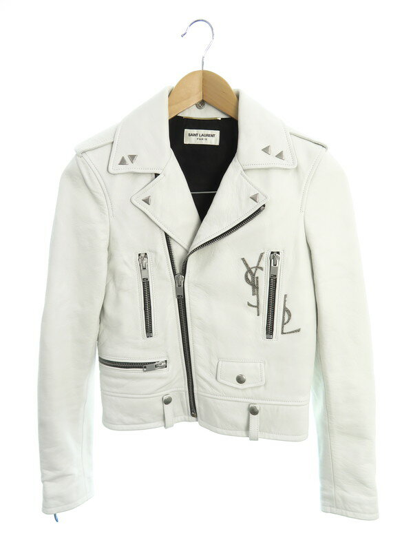 SAINT LAURENT PARIS】サンローランパリ『ロゴ レザーライダース
