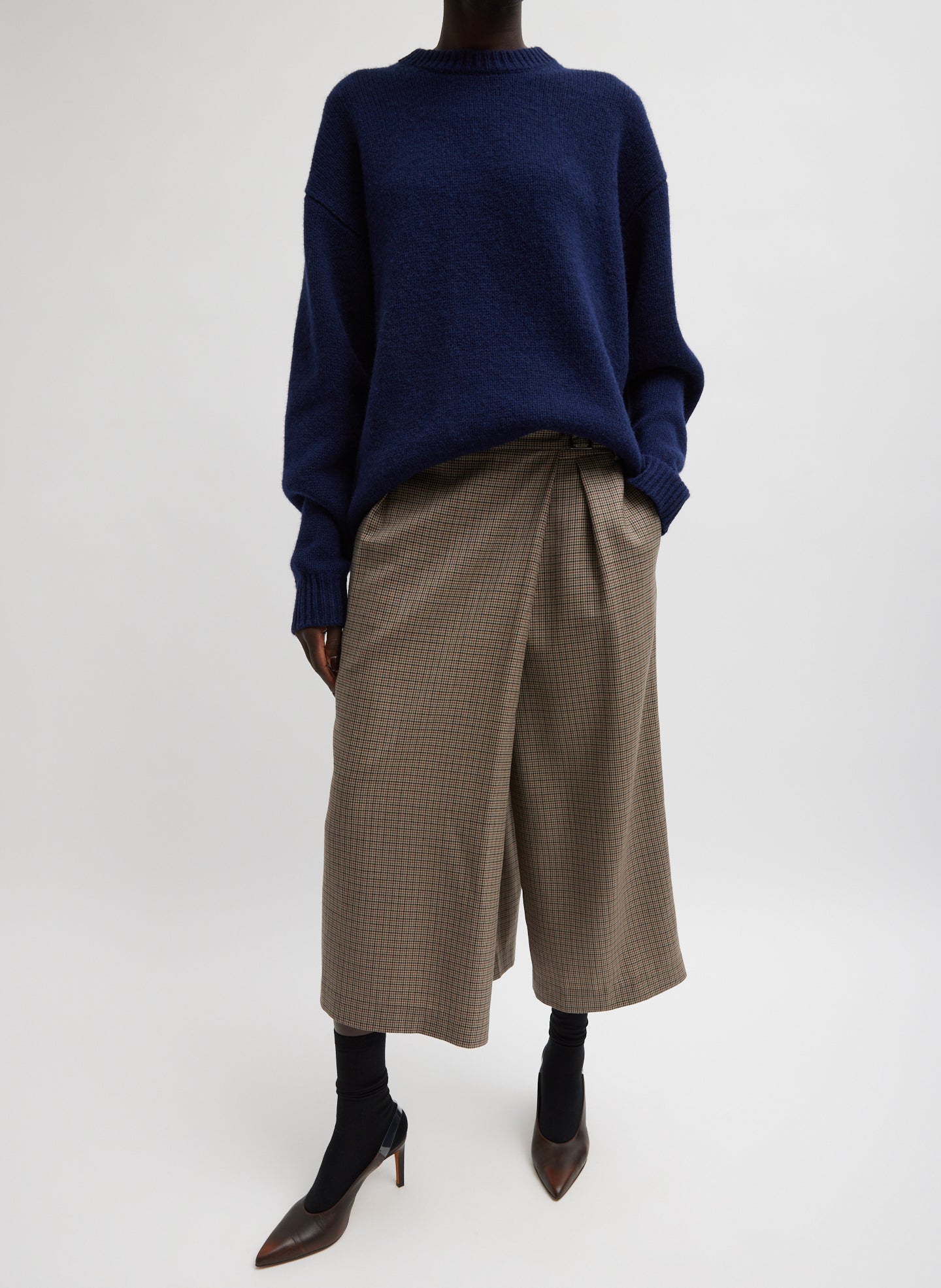 Thomas Menswear Check Wrap Culotte – Tibi Official