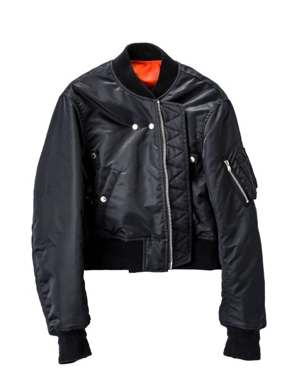 TAKAHIROMIYASHITATheSoloist. two-way cropped bomber jacket.・black