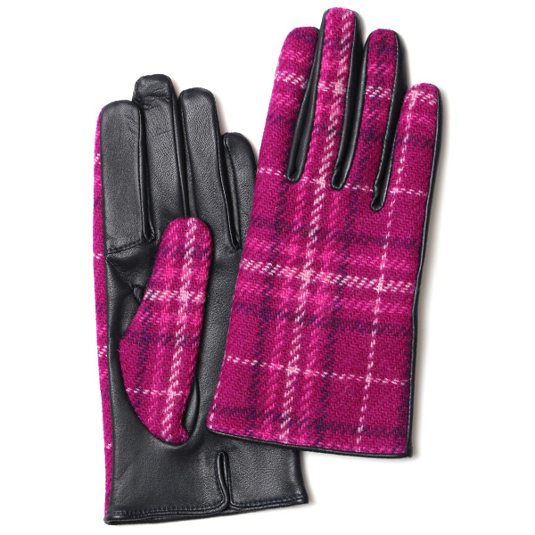 東京ヒマワリ / KURODA(クロダ) ハリスツイード 羊革 スマホ操作可能