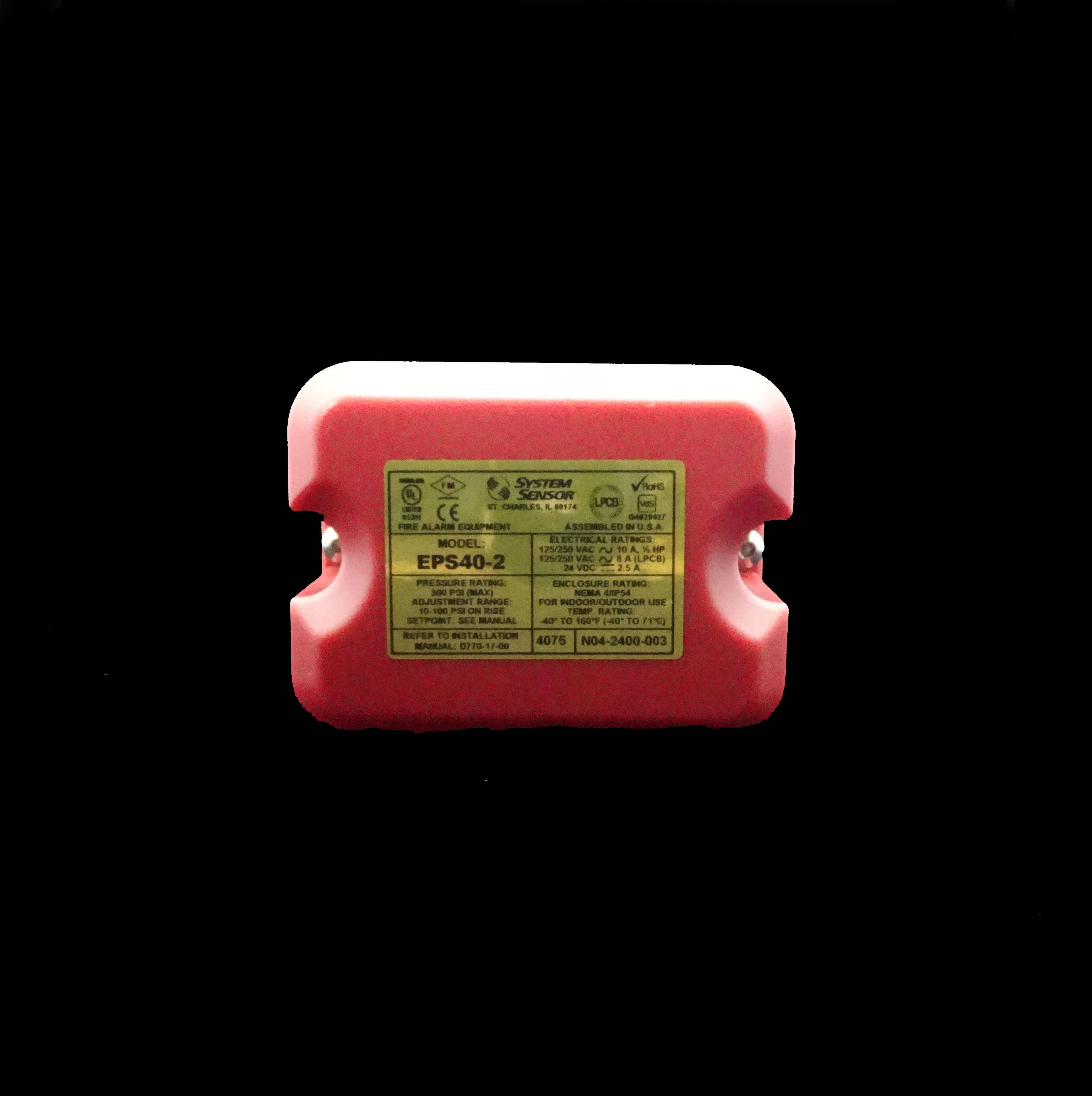 EPS40-2 SYSTEM SENSOR 2 POLE PRESSURE SWITCH – Total Life Safety