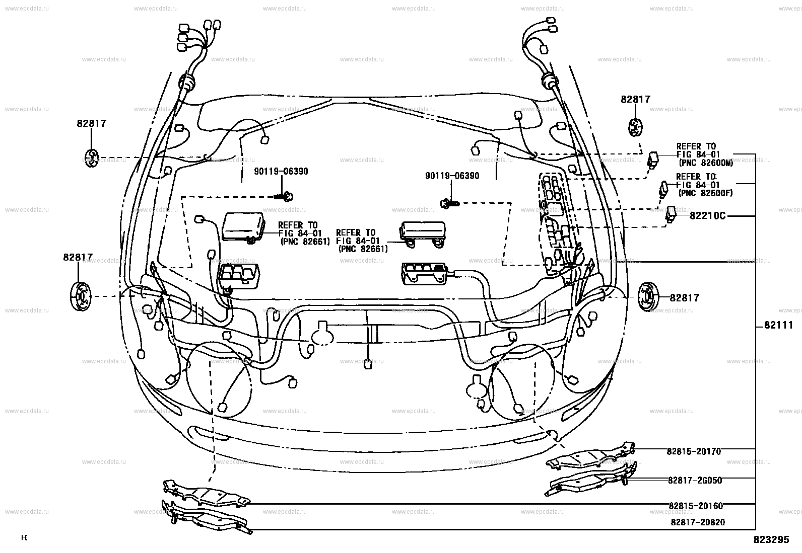 Wiring & clamp for Toyota Celica ST205 - Genuine parts