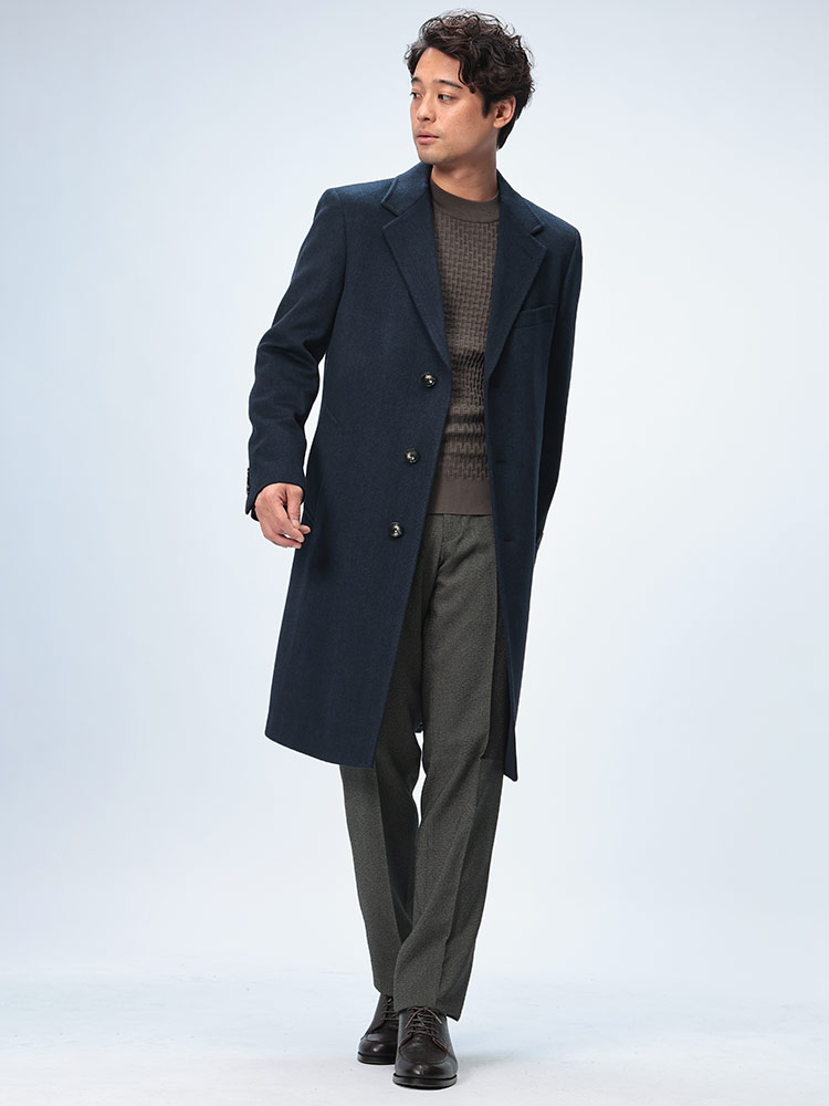 楽天市場】チェスターコート メンズ ビジネス 紳士 カシミヤ100