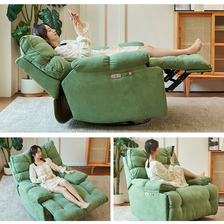 楽天市場】リクライニングチェア リクライニングソファ 1人掛け 電動