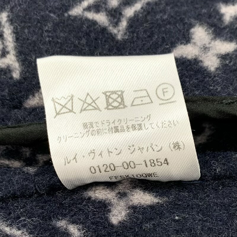 ルイヴィトン ウール ジップデザイン メルトンスカート ブラック