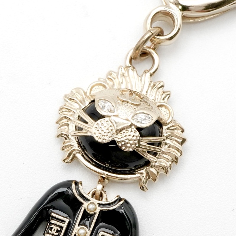 楽天市場】シャネル CHANEL チャーム ゴールド ブラック キーホルダー