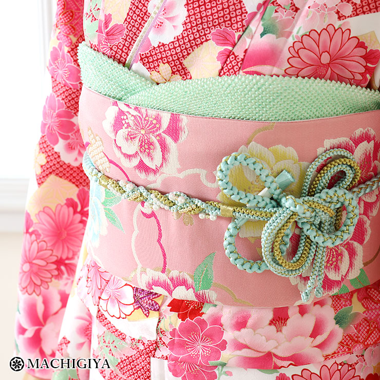 楽天市場】【レンタル】4泊5日 振袖 フルセット 牡丹に八重桜 (ピンク