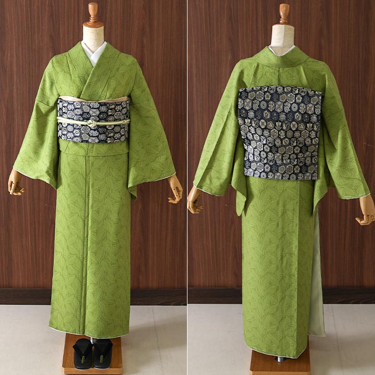 楽天市場】＼スーパーSALE開催中!／[洗える 着物] 小紋 着物 袷 葉模様