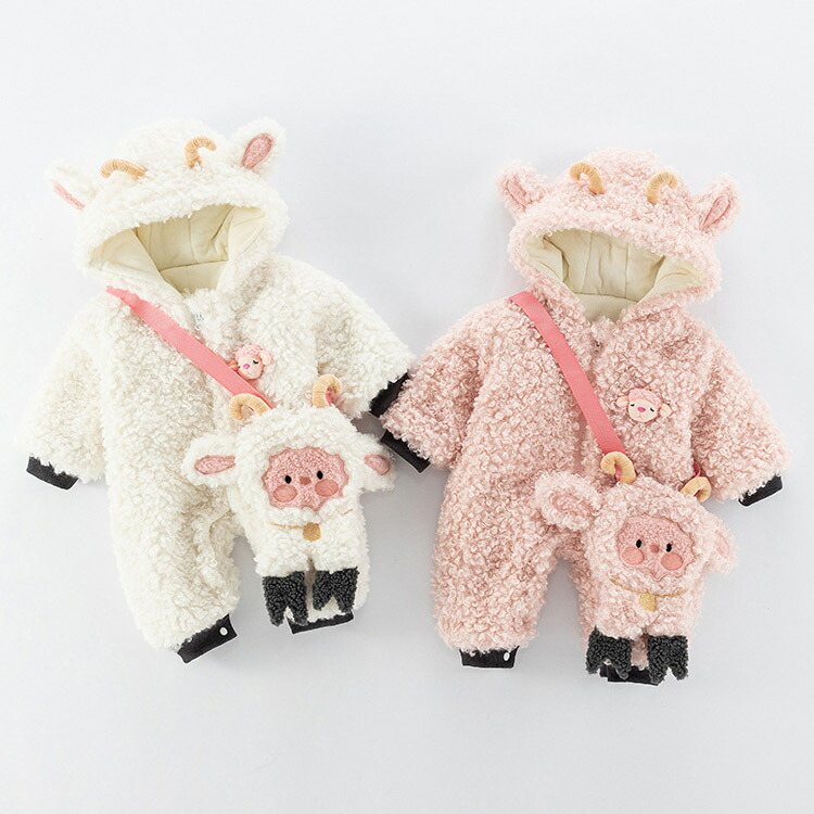 楽天市場】ひつじ 可愛い もこもこ ロンパース カバーオール ベービー