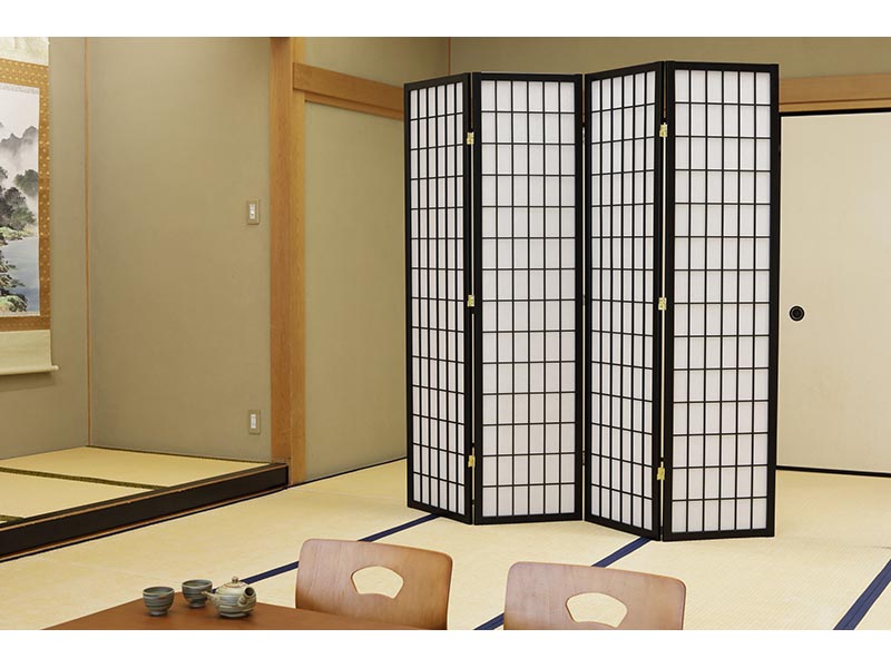楽天市場】和風衝立 4連 障子スクリーン 高180cm 完成品