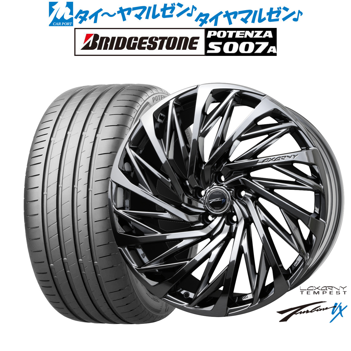 楽天市場】新品 サマータイヤ ホイール4本セットBADX ロクサーニ