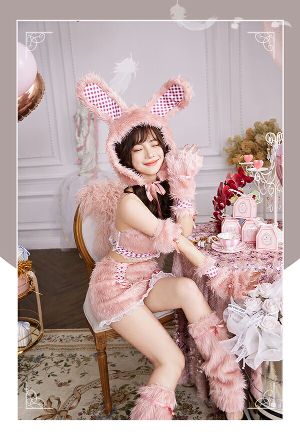 楽天市場】[正規品]【即納】コスプレ バニー もこもこ ギンガム