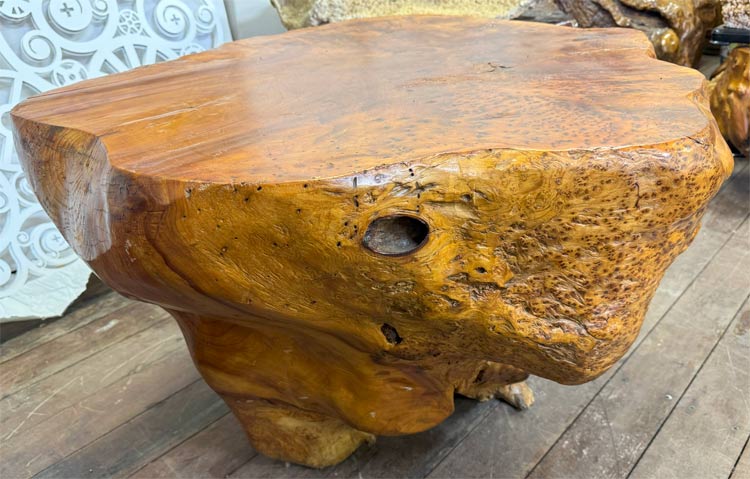 楽天市場】送料無料 自然木 木の根 座卓 低い テーブル W95cm 花台