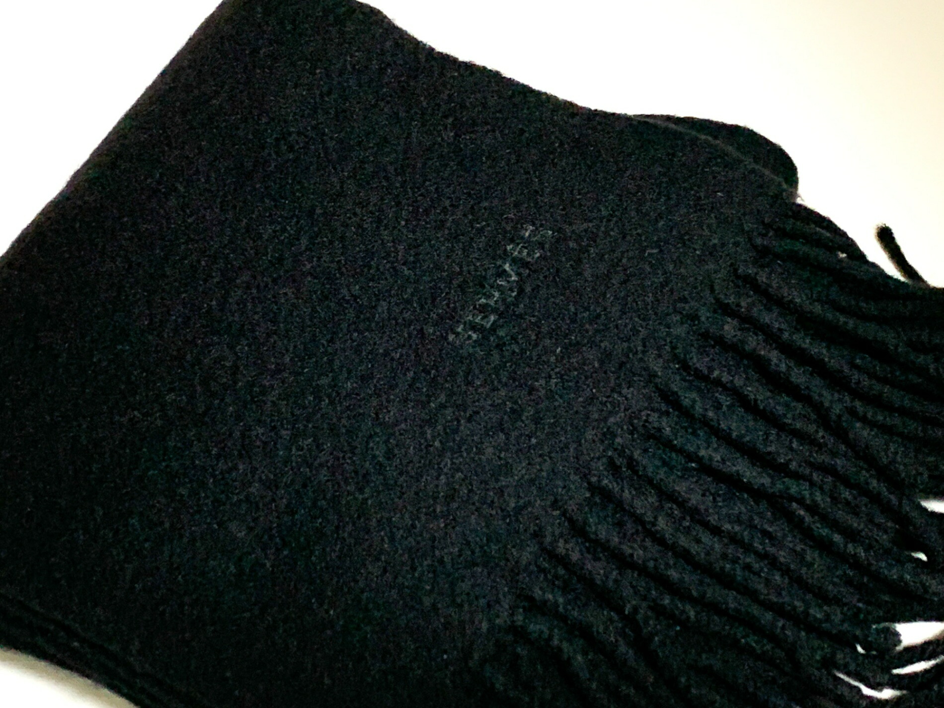 楽天市場】HERMES エルメス カシミヤ カシミア 黒 ブラック マフラー