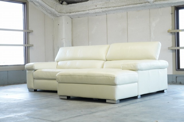 楽天市場】actus 「ALTO/アルト」カウチソファ 25万 本革 3人掛け