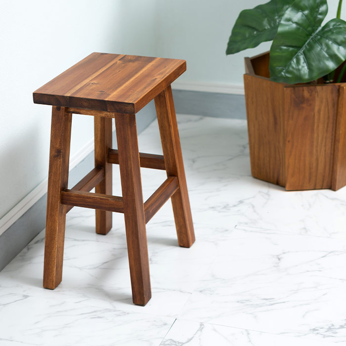 楽天市場】[レビュー特典]木製 スツール アカシア無垢材 四角形 長方形