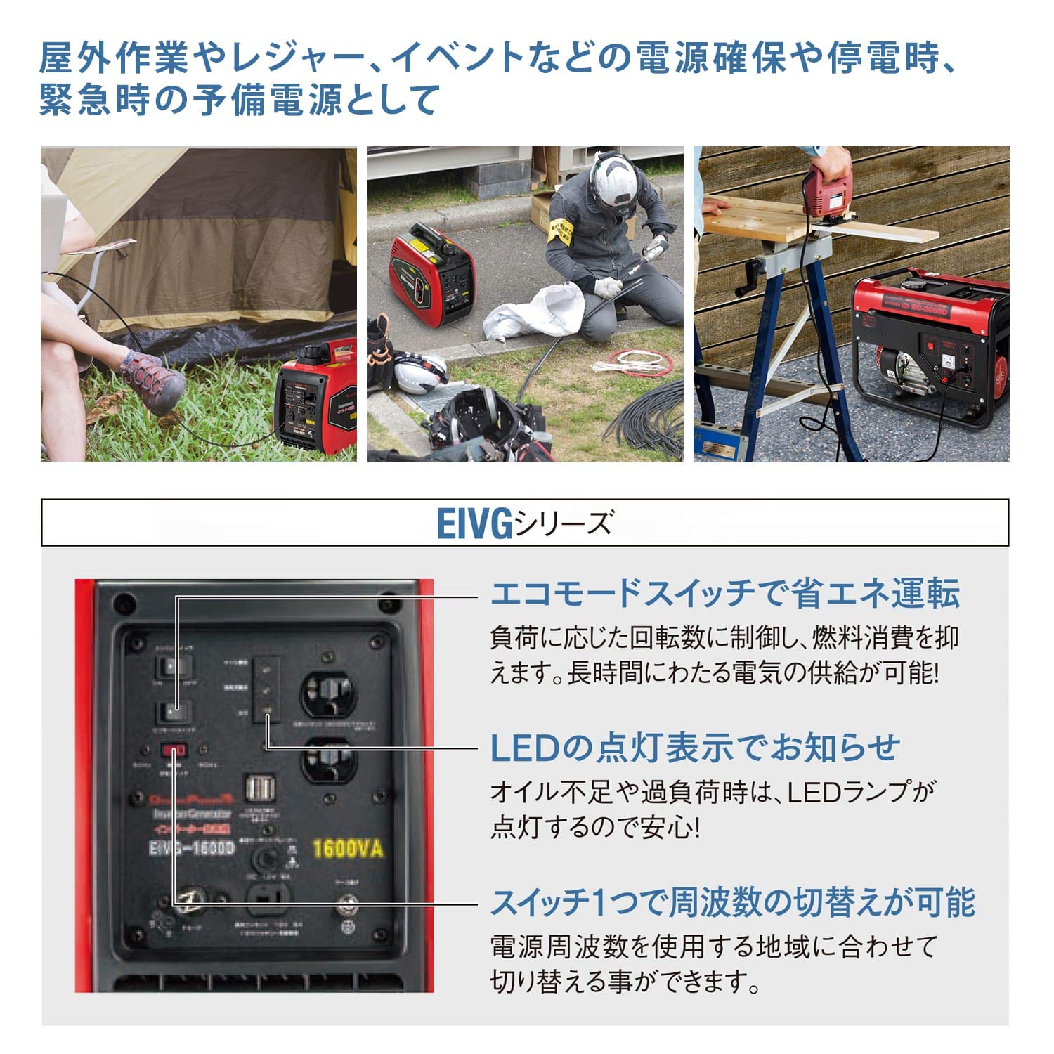 楽天市場】[ナカトミ] インバーター発電機 定格出力0.9kVA 正弦波 50Hz