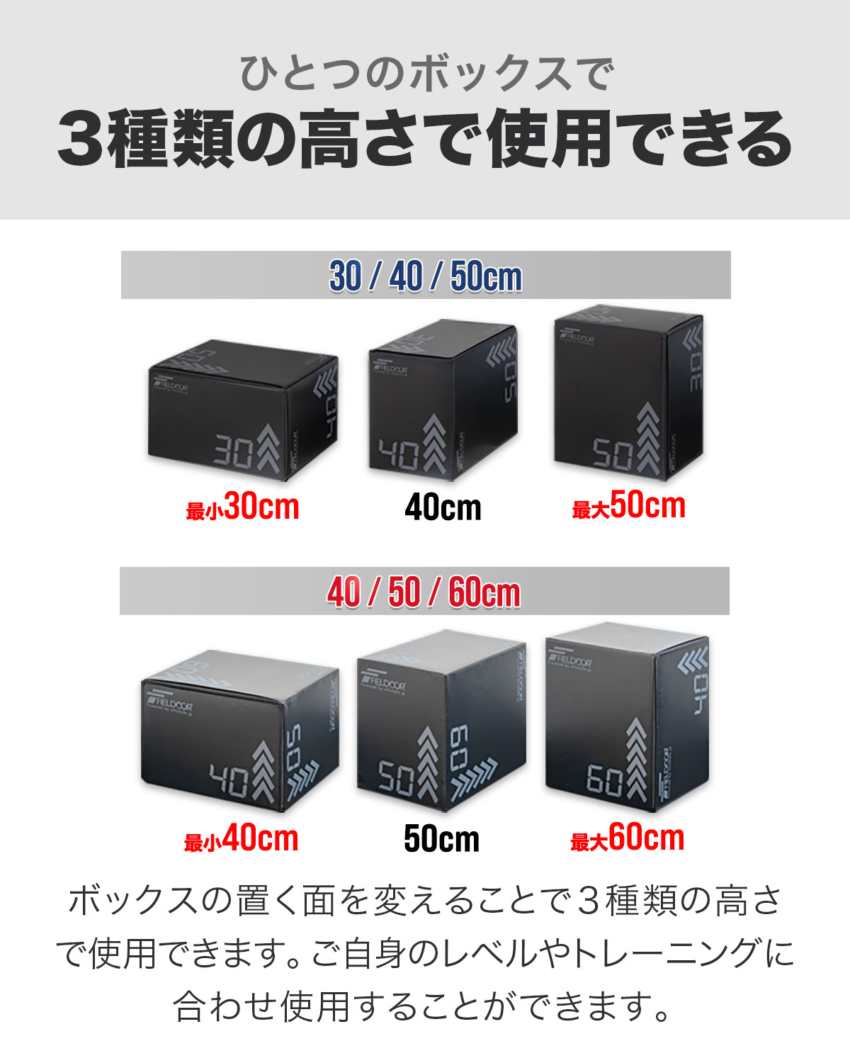 楽天市場】【楽天1位】FIELDOOR プライオボックス 昇降台 ソフトタイプ