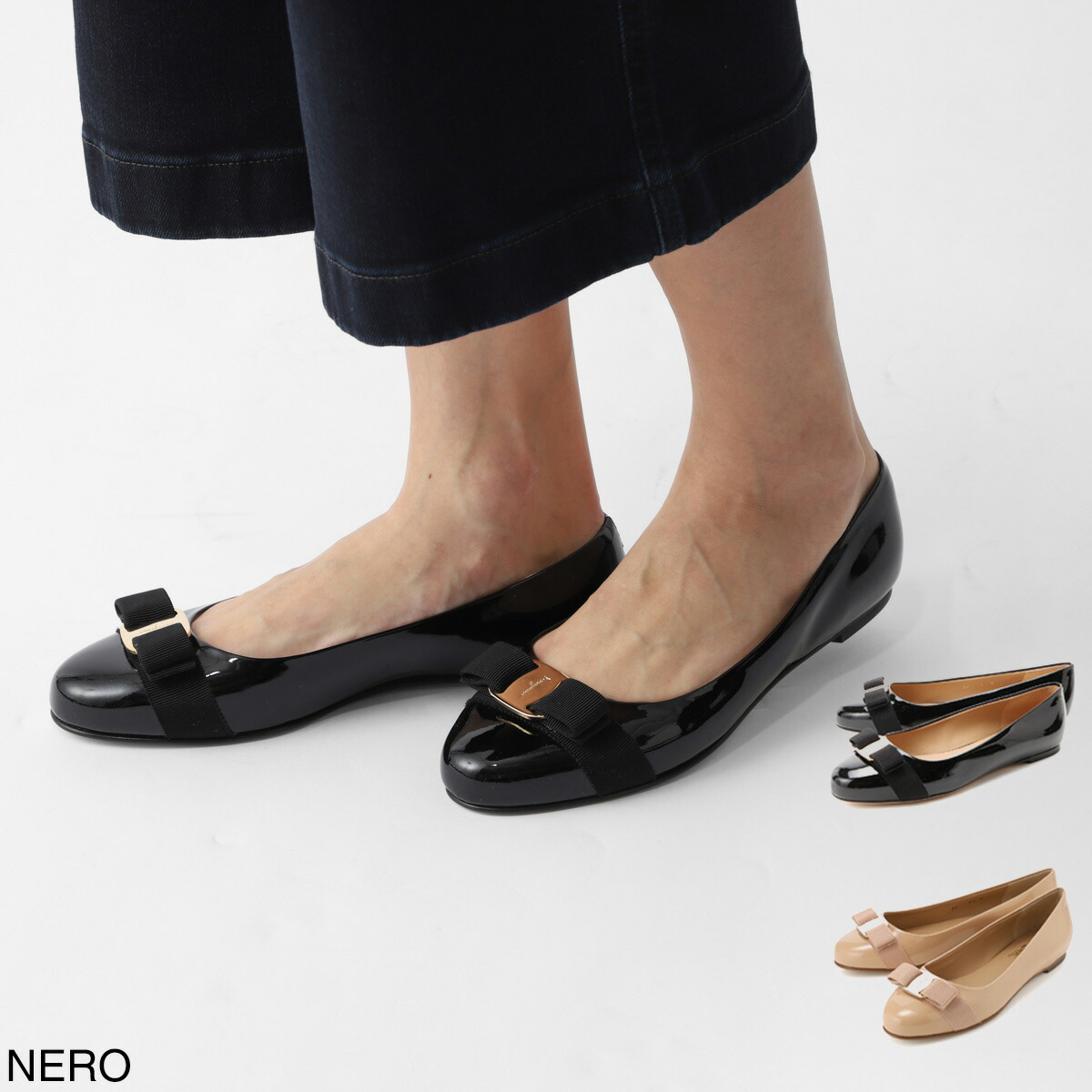 楽天市場】フェラガモ FERRAGAMO バレエシューズ フラットシューズ