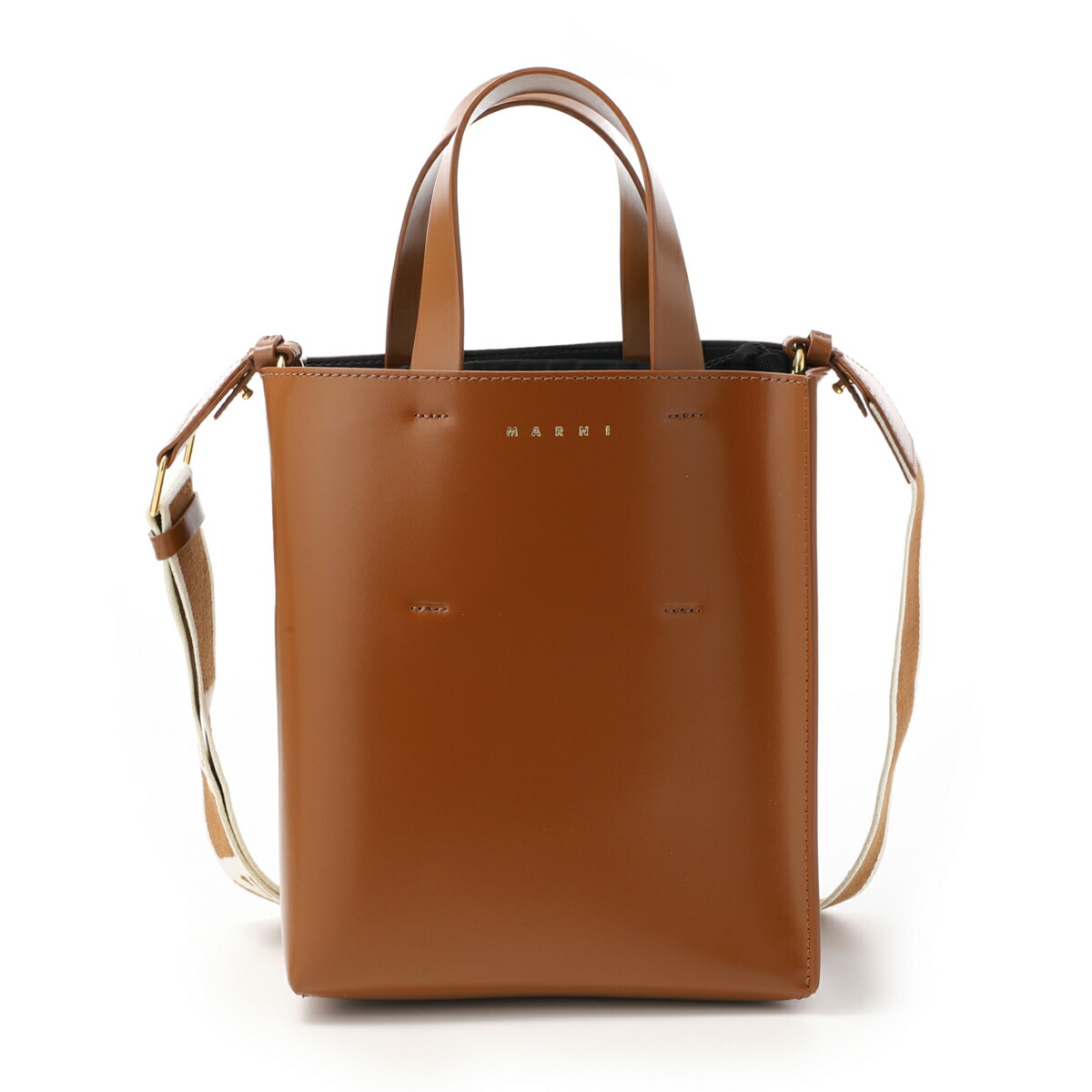 楽天市場】マルニ MARNI トートバッグ 3WAY ブラウン レディース