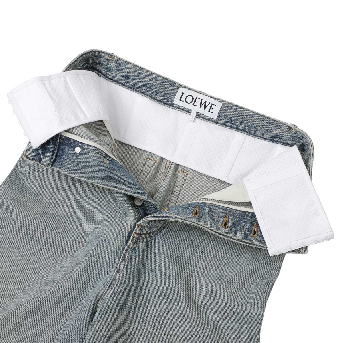 楽天市場】ロエベ LOEWE ボタンフライジーンズ ブルー レディース