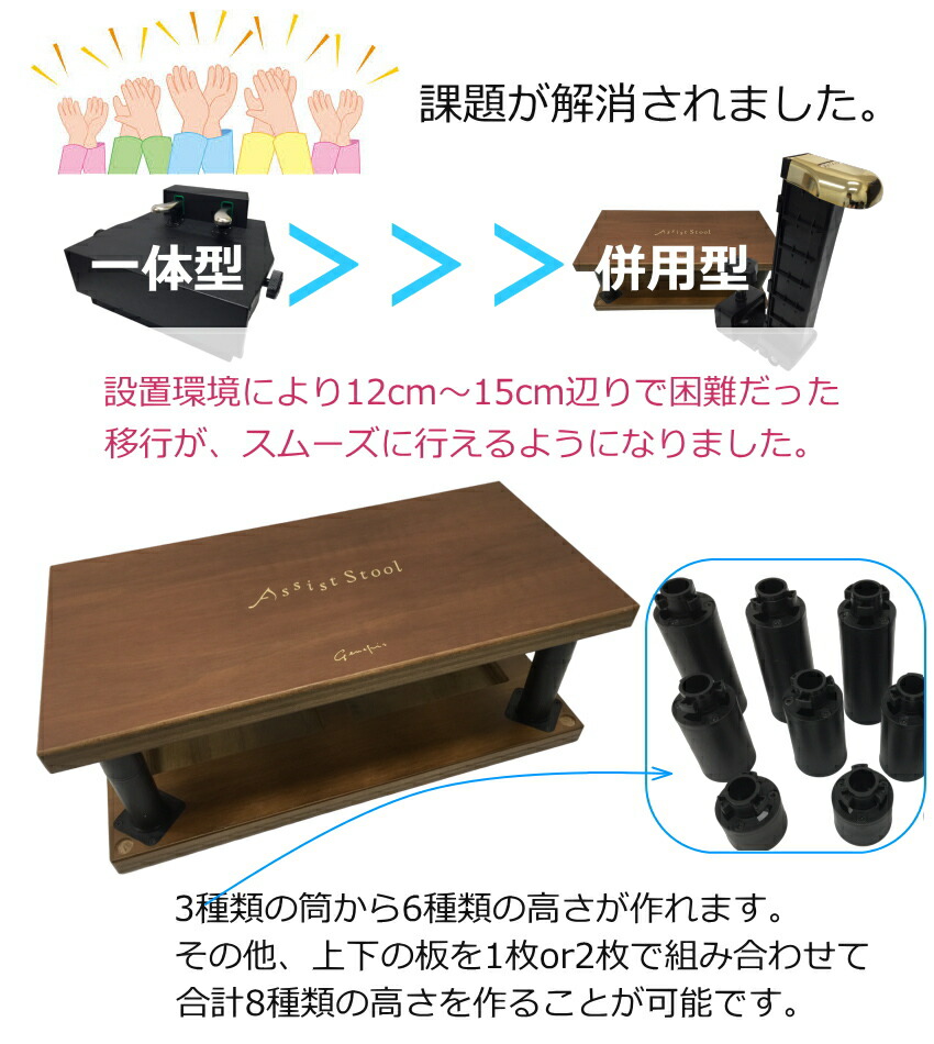 楽天市場】アシストペダル＆足台 茶【調整範囲が広い】23-AS WN 身長