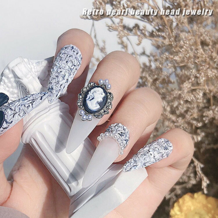 楽天市場】ゴスロリ アンティーク カメオ風ネイルパーツ ネイルチップ