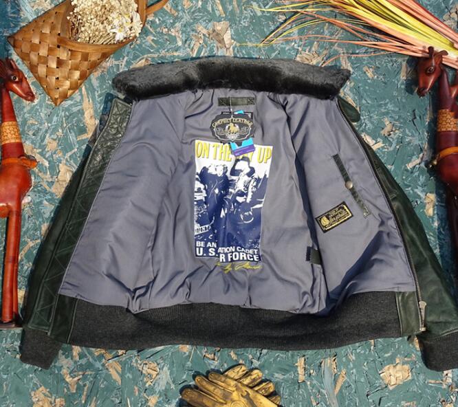 楽天市場】B-15フライトジャケット 本革 メンズ ウール 襟取り外し可能