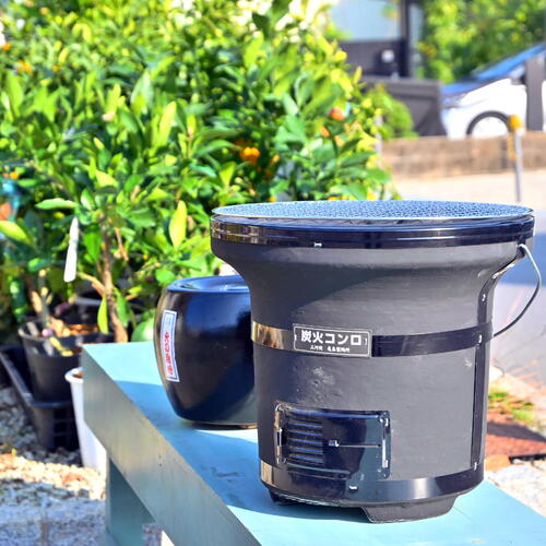 楽天市場】黒七輪三河焼 しちりん 本格焼肉 七輪 木炭コンロ 9号 黒