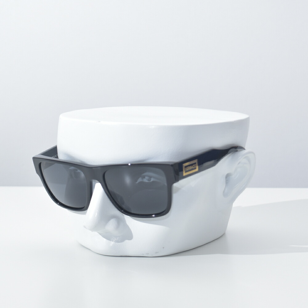 楽天市場】ヴェルサーチ サングラス ロゴ ゴールド ブラック メンズ