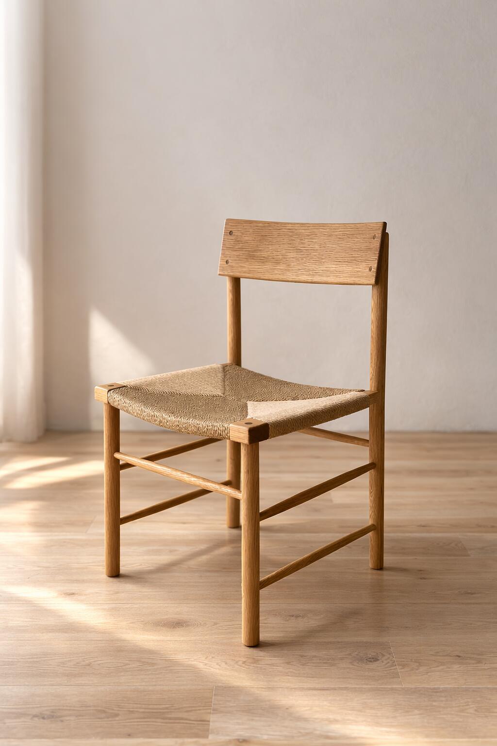 楽天市場】ダイニングチェア 北欧 木製 オーク無垢 ペーパーコード