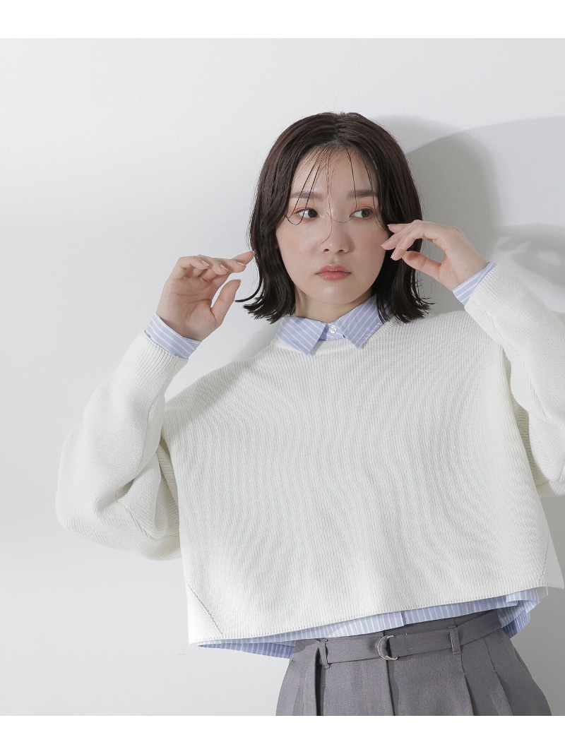 楽天市場】【SALE／60%OFF】クロップドニット&シャツセット 24SS
