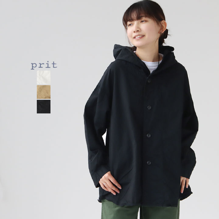 楽天市場】PRIT(プリット) 綾ダンプ フードシャツブルゾン(P81529