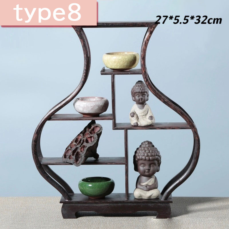 楽天市場】シノワズリ 中国風 珍品棚 木製 丸型 ディスプレイラック