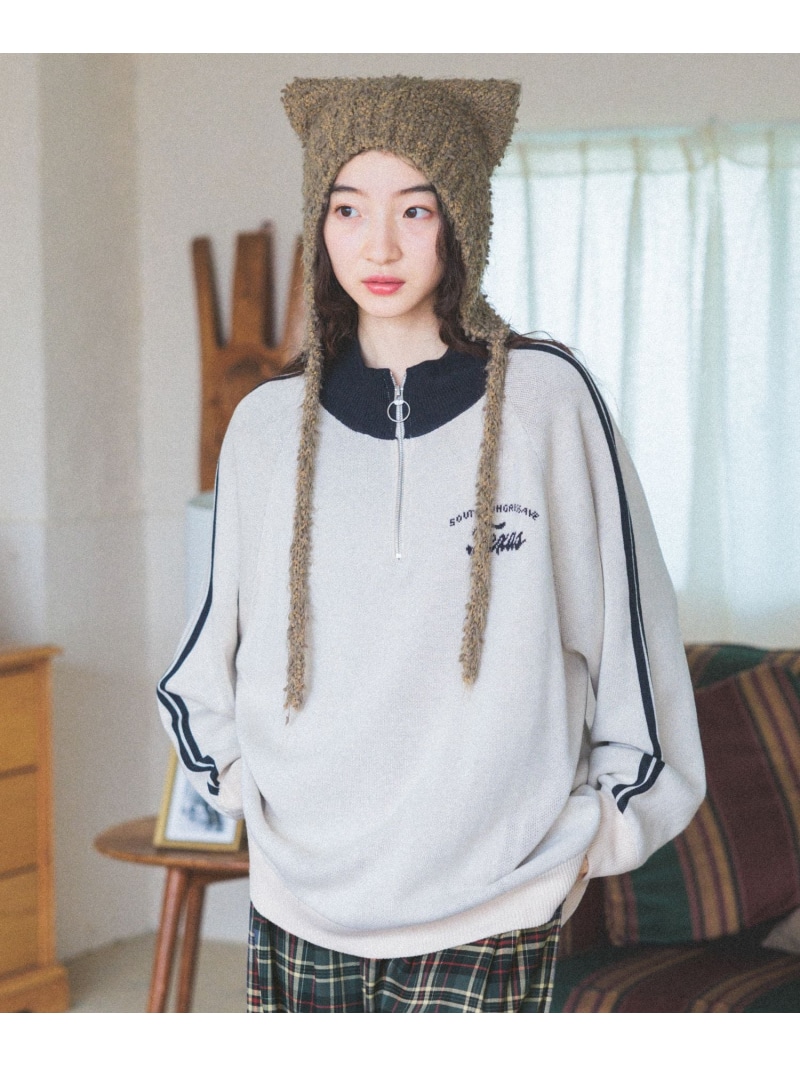 楽天市場】【SALE／40%OFF】ハーフZIPラインニットプルオーバー niko