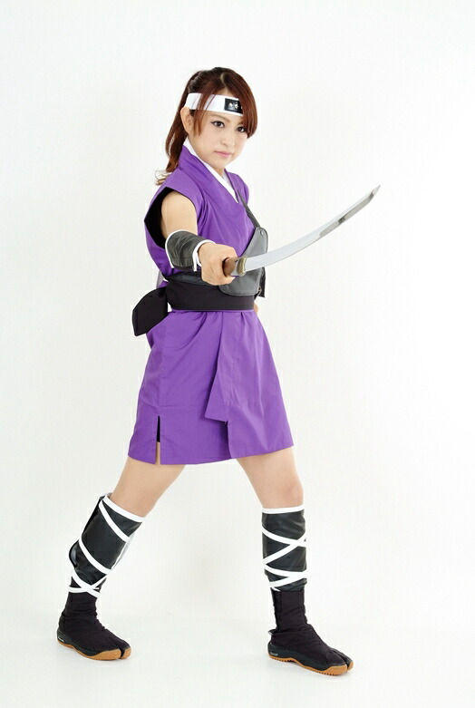楽天市場】くノ一（くの一・女忍者）衣装・ミニスカ（紫） ≪ 忍者