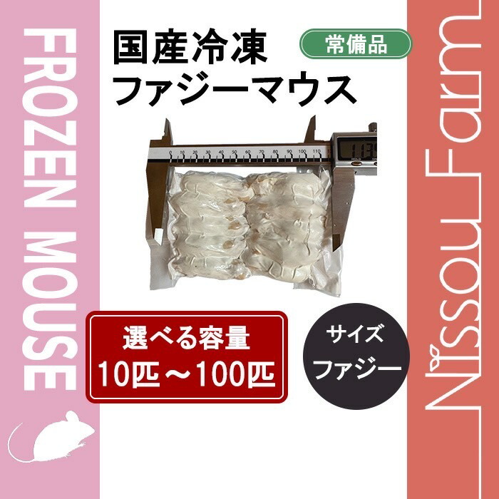 楽天市場】国産冷凍マウス ファジーL 即日発送 同梱可 選べる容量 10匹