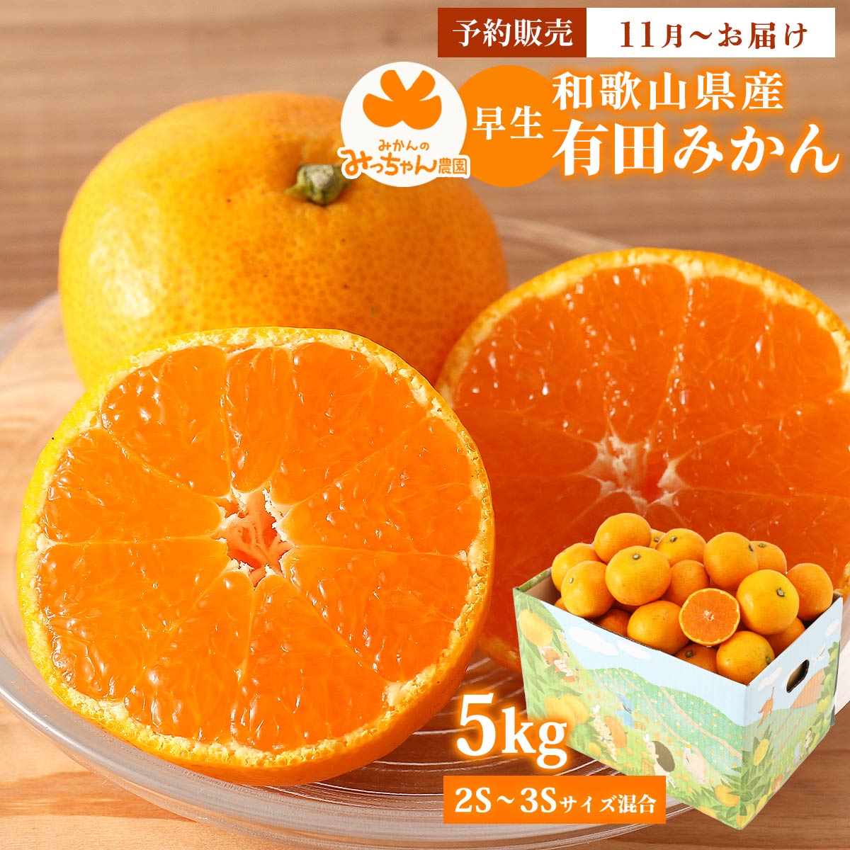 楽天市場】みかん 5kg 送料無料 早生 有田みかん 秀品 5kg(2S〜3S