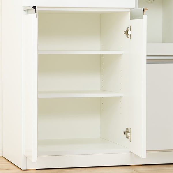 楽天市場】[幅90cm] キッチンボード (レジューム 90TG-S WH/90TH-R WH