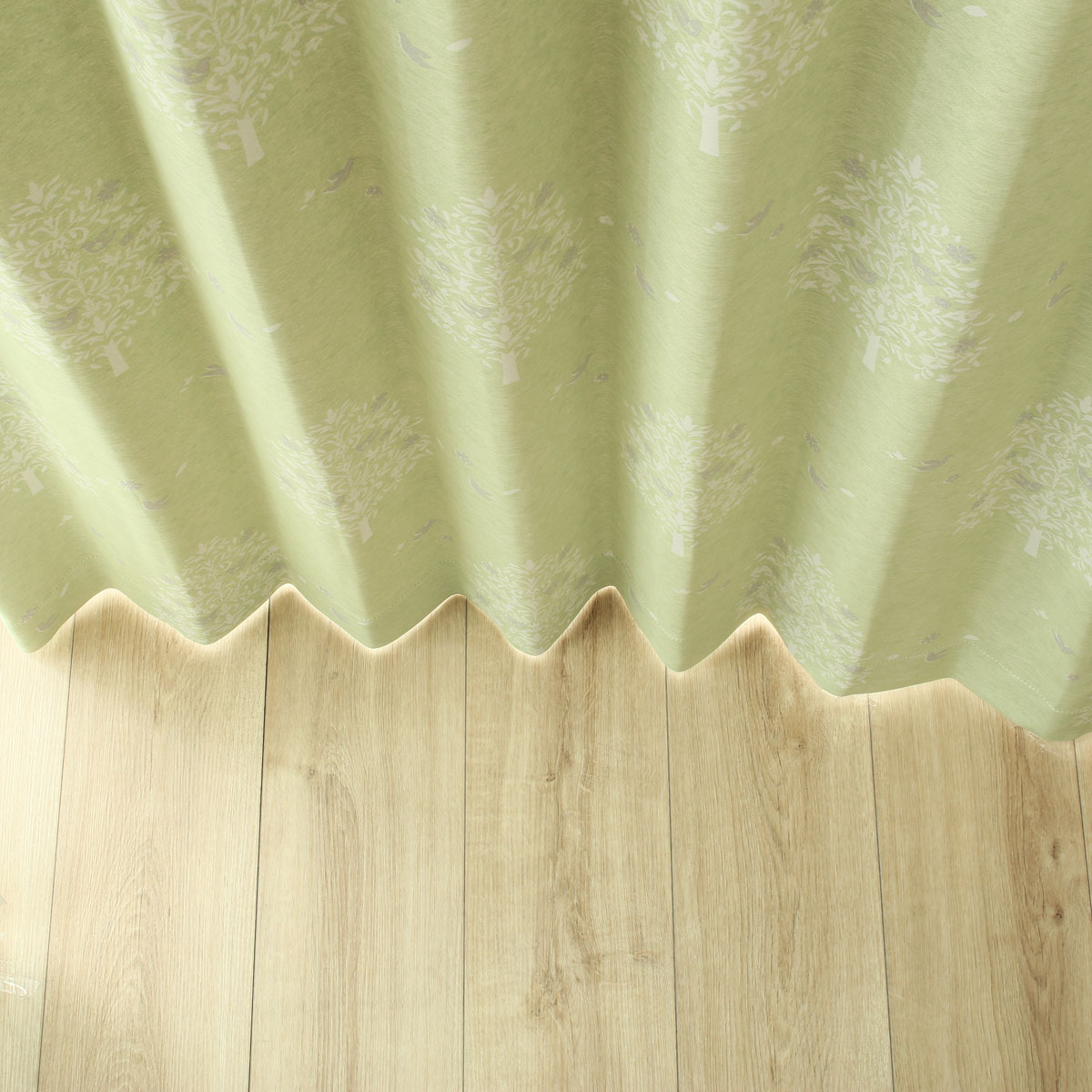 楽天市場】遮光2級 カーテン&ミラーレース 4枚セット ツリー グリーン