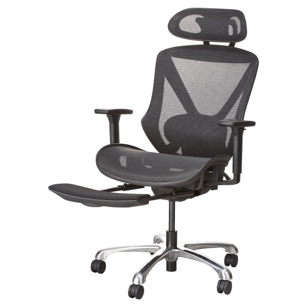 楽天市場】オフィスチェア (フレア フットレスト付き BK) ニトリ